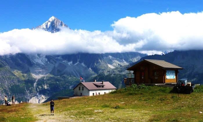 اسکی در کوهستان های آلپ